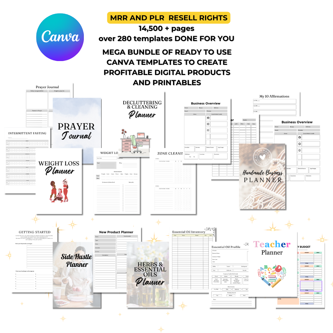 Boost Your Digital Product Business sales with the Mega Canva Template Bundle