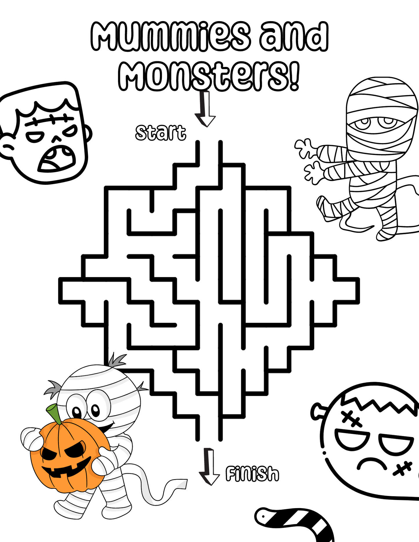 Halloween Kids Printable Activity Bundle-Mazes, Games & Scavenger Hunt Fun!