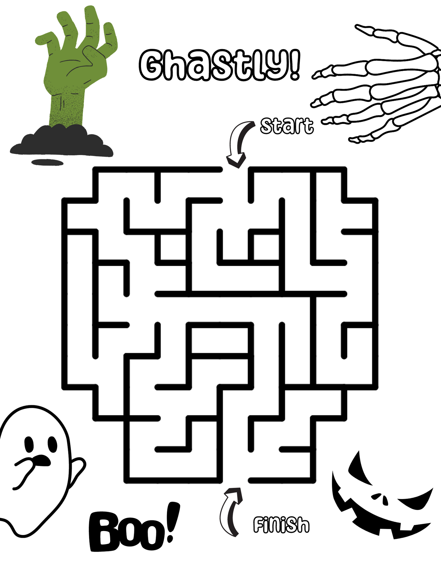 Halloween Kids Printable Activity Bundle-Mazes, Games & Scavenger Hunt Fun!