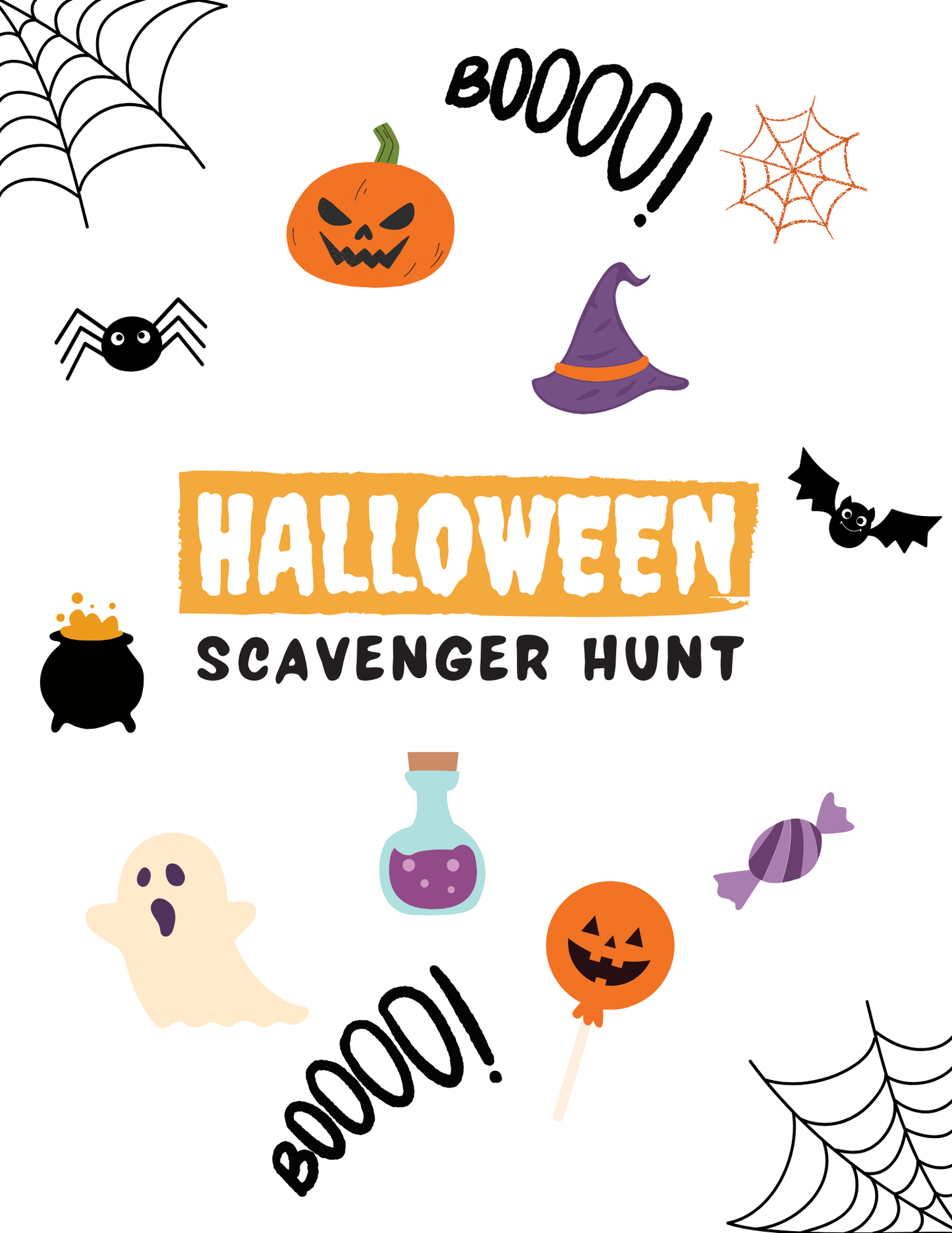 Halloween Kids Printable Activity Bundle-Mazes, Games & Scavenger Hunt Fun!