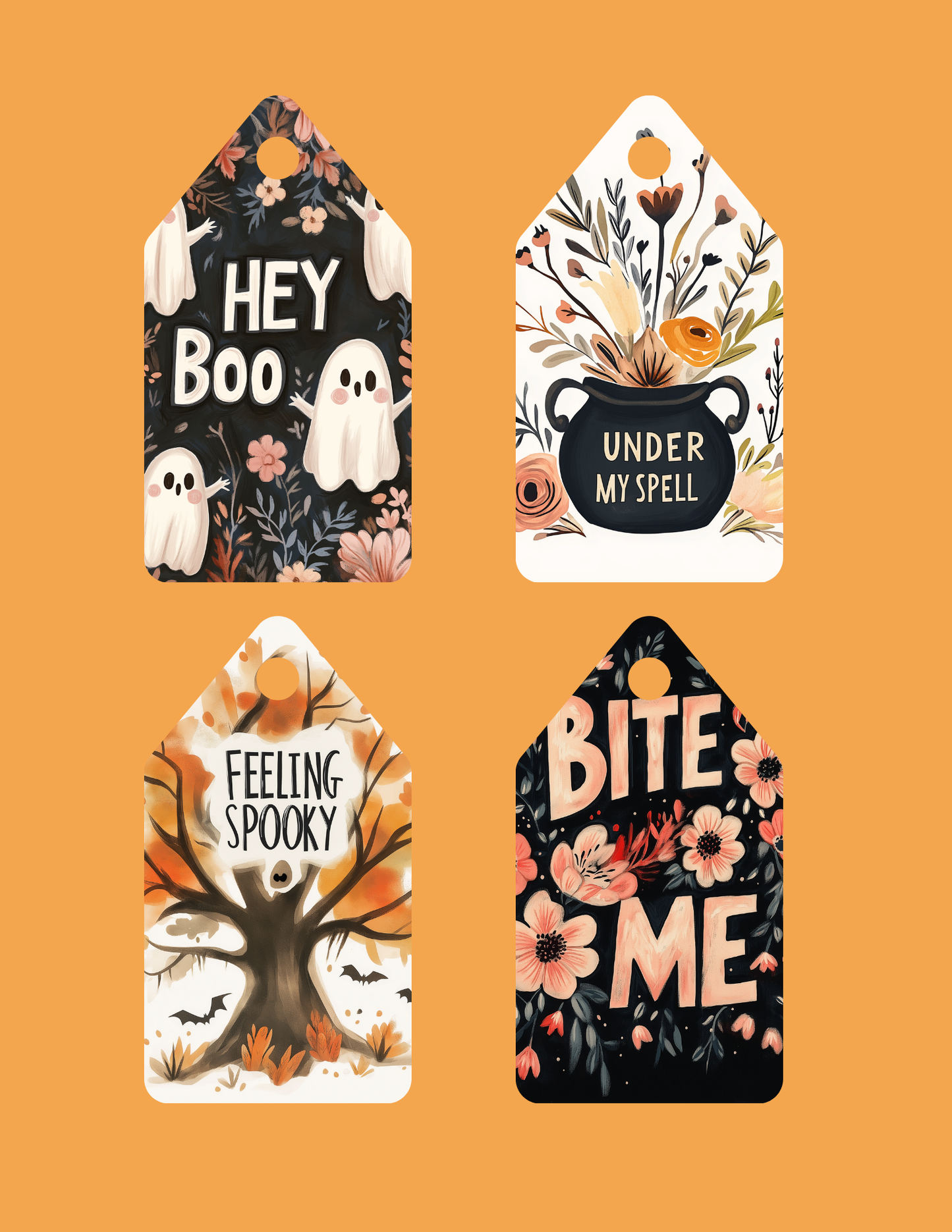 Halloween Decor Bundle- Printable wall art, stickers, flags and banner DIY craft kit