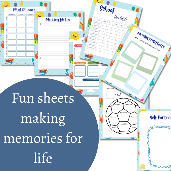 Kindergarten Planner Printable- Kindergarten Activities at Home