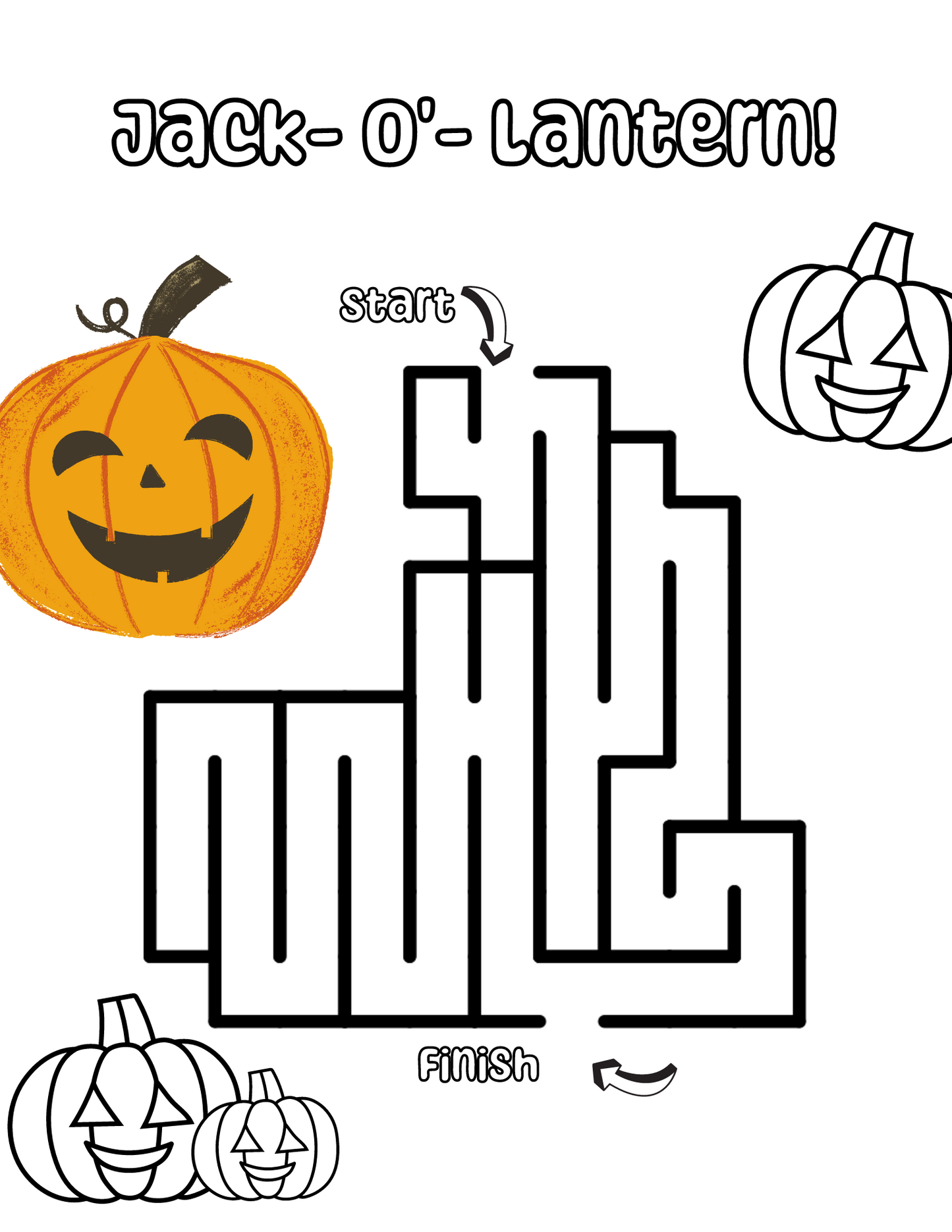 Halloween Kids Printable Activity Bundle-Mazes, Games & Scavenger Hunt Fun!