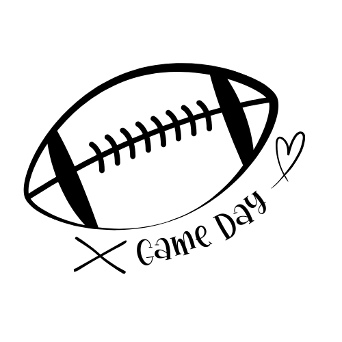 Game Day love Football SVG