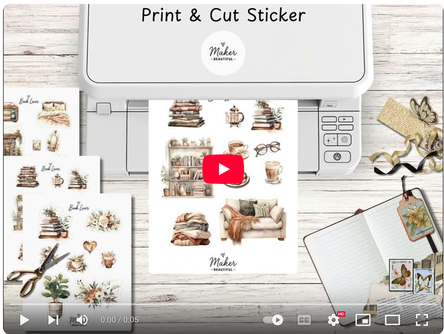 Load video: Printable Stickers for Journaling