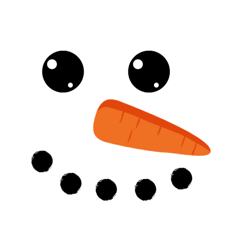 SVG Snowman Happy Face