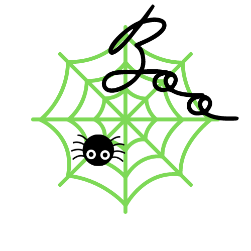 Halloween Boo Spider Web SVG