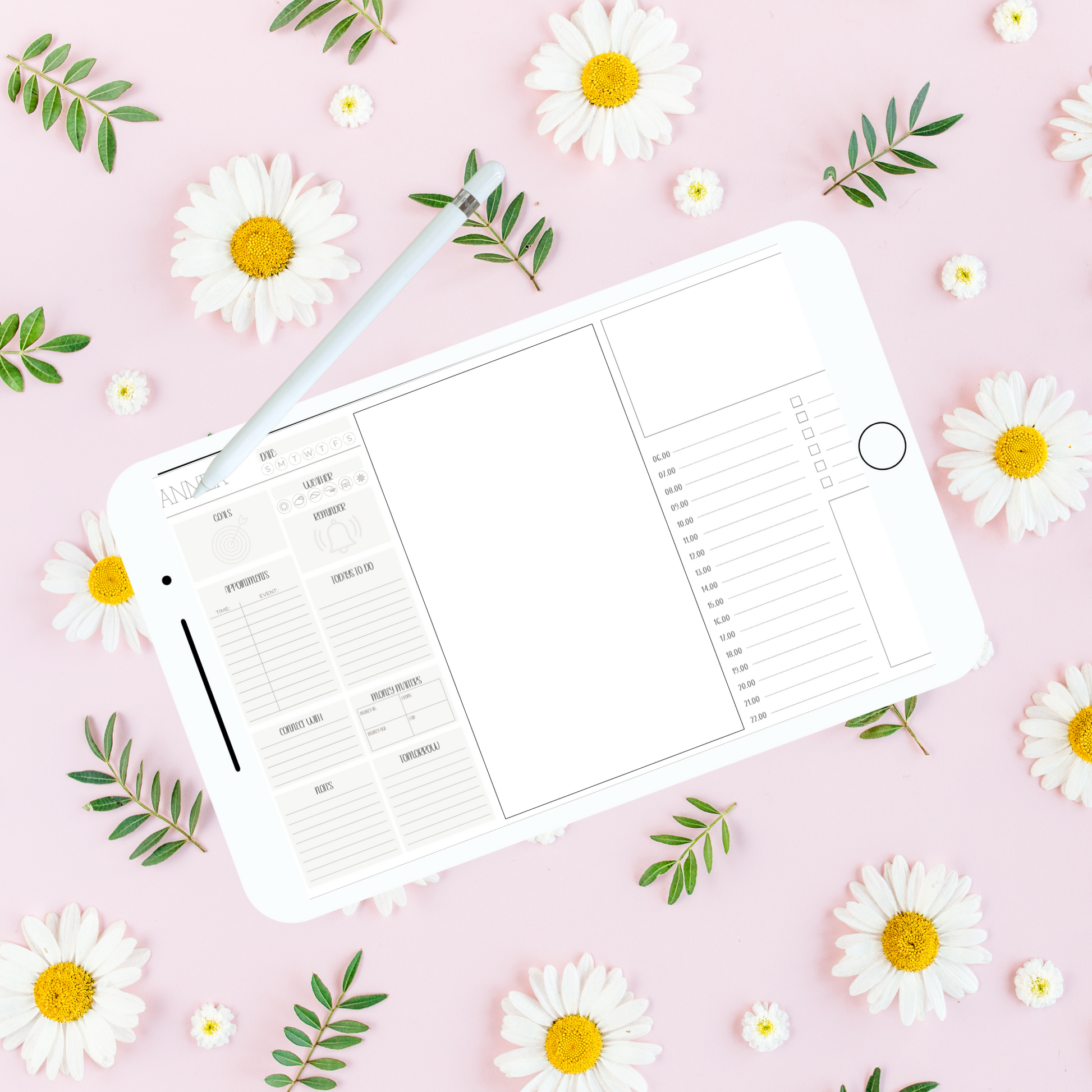 Daisy Days Digital Planner Template Kit