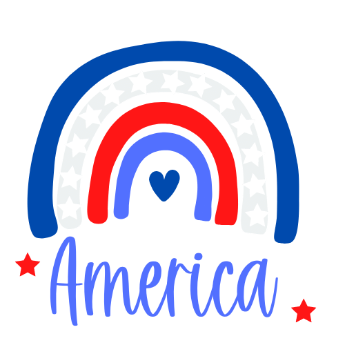 America Rainbow SVG