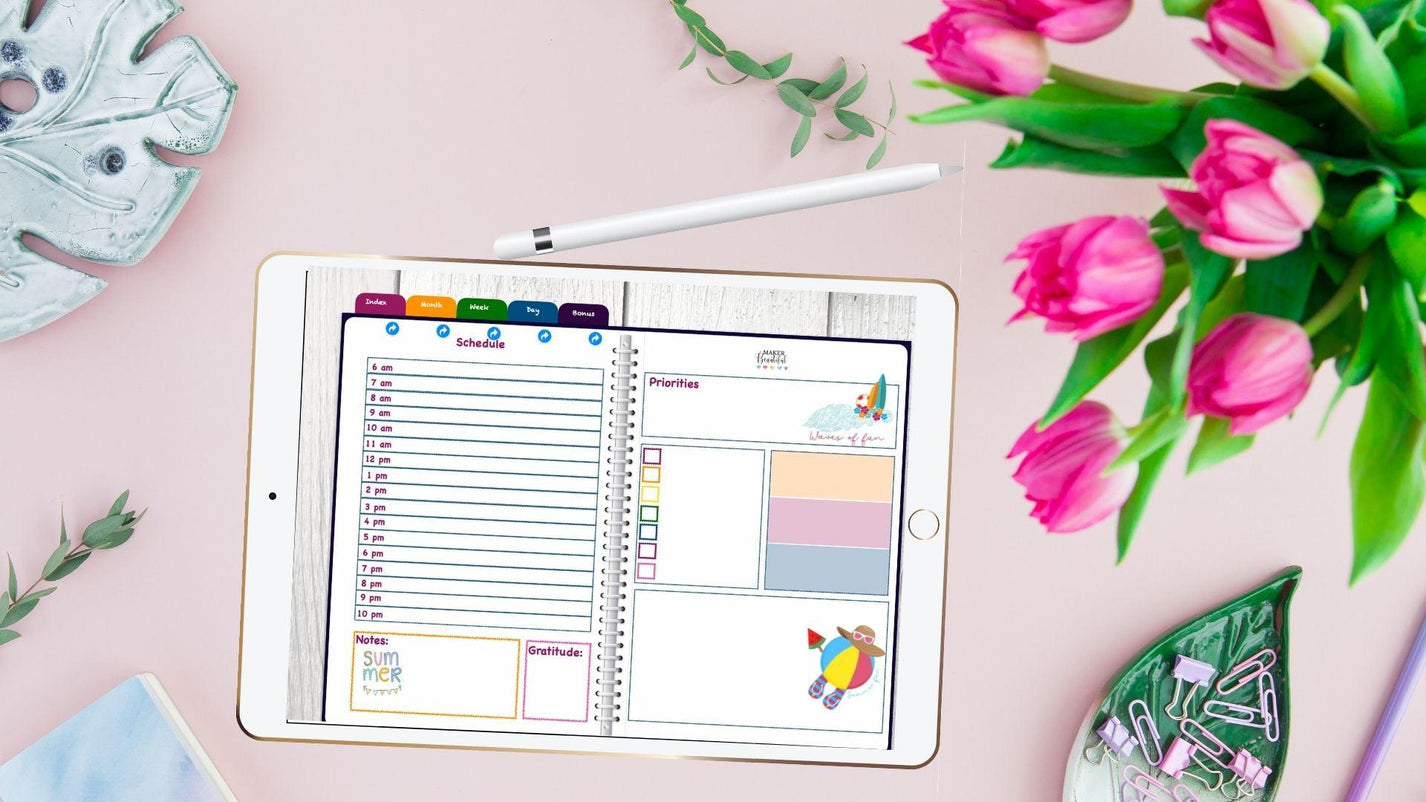 Happy Heart Planner Beginner Digital Planner Maker Beautiful LLC