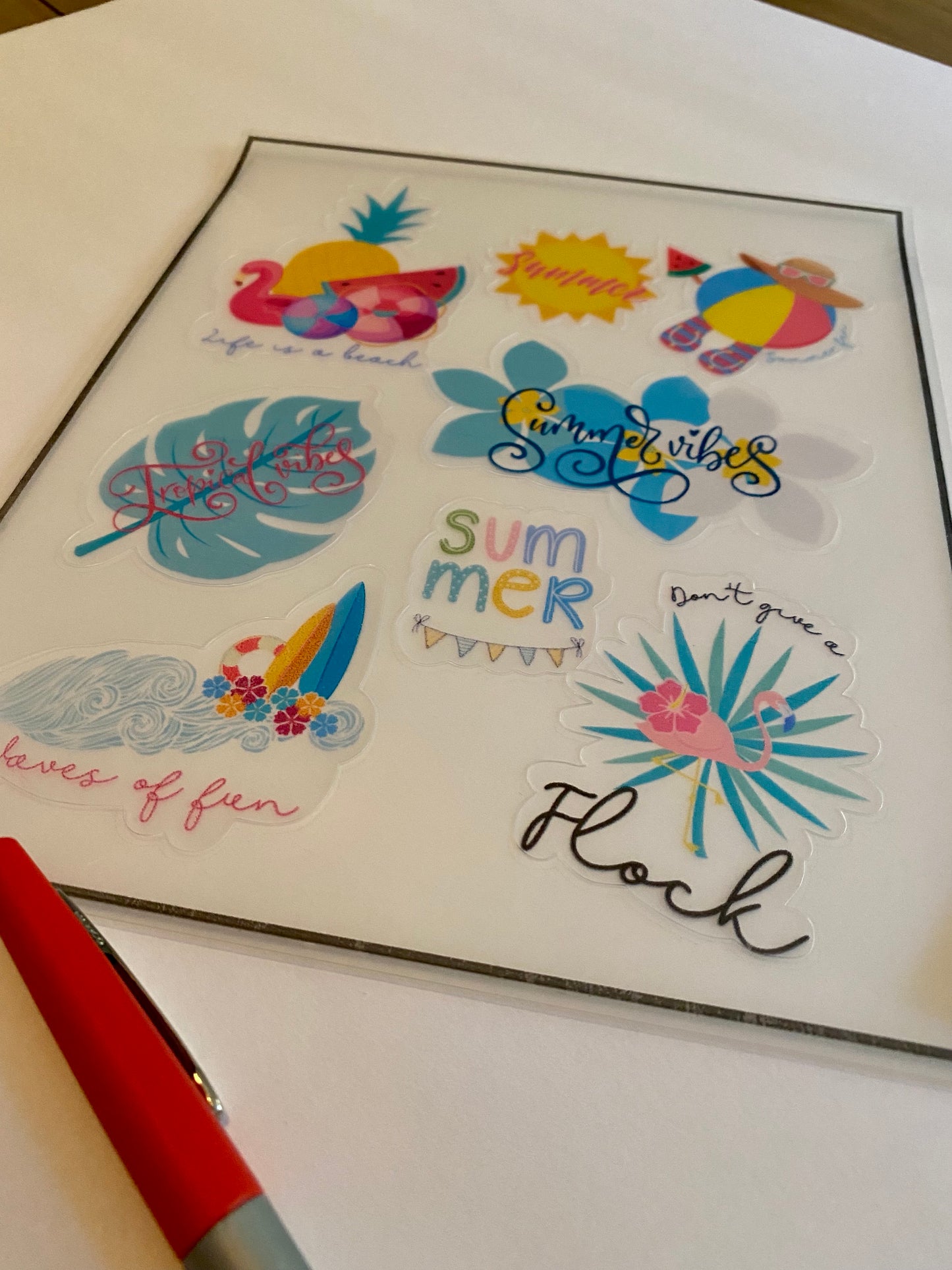 Summer Vibes Printable stickers PNG